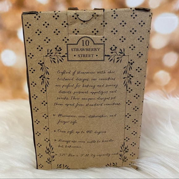 10 Strawberry Street Elegant and Versatile for Any Occasion Floral Ramekin Bowls - Picture 2 of 3